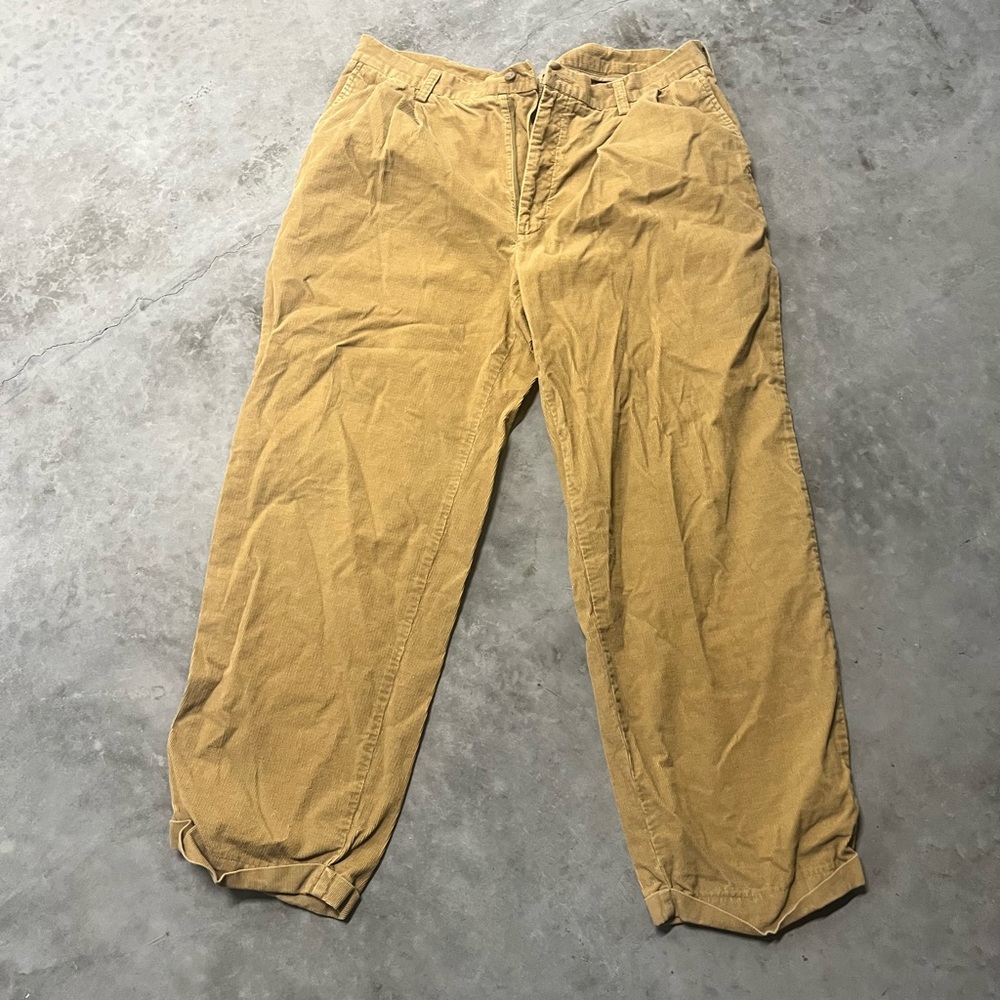 Perry Ellis Men's Camel Corduroy Pants